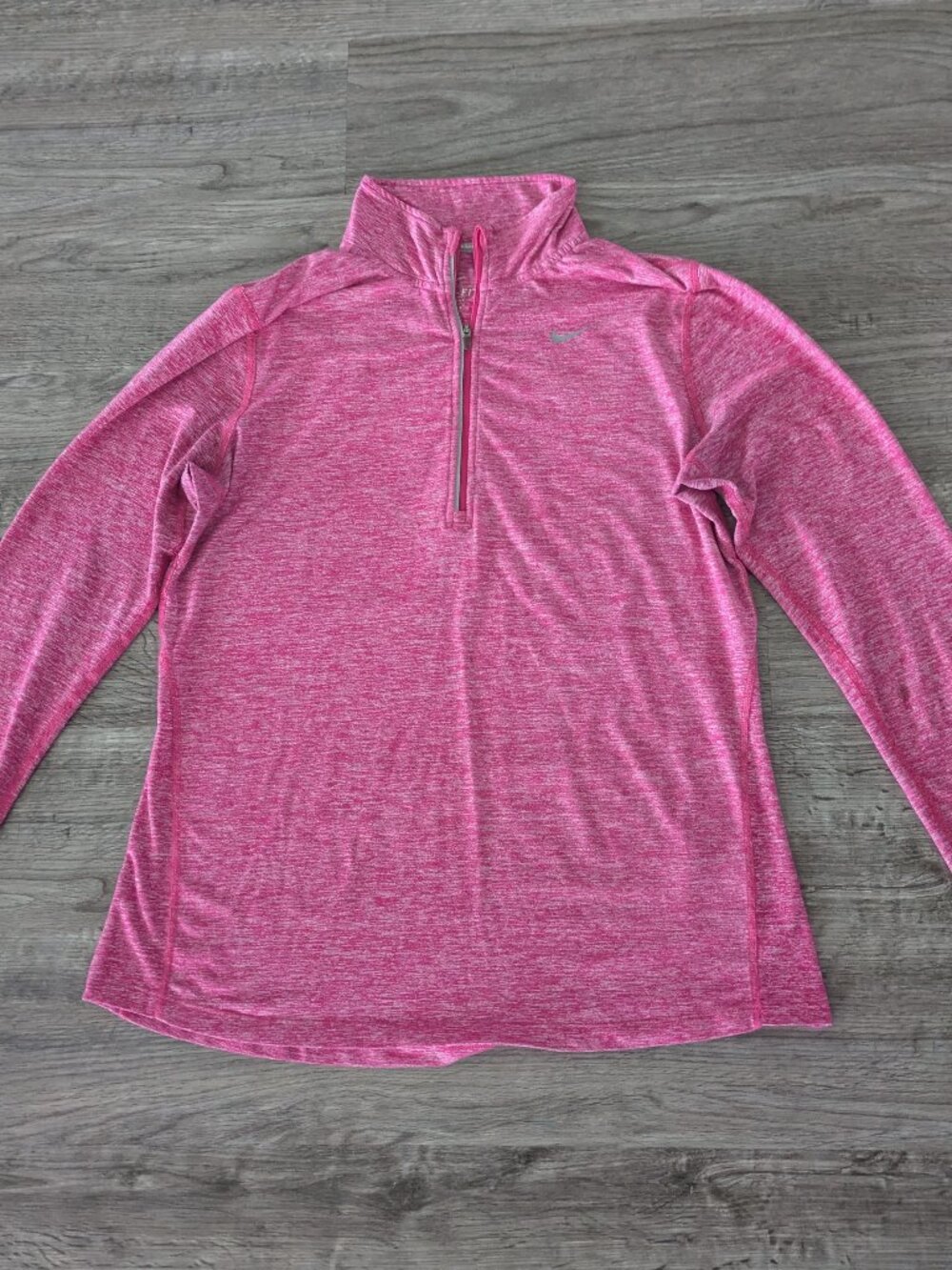 Nike Dri-Fit Quarter-Zip Running Pullover Shirt - Pink - Women's Large - L
